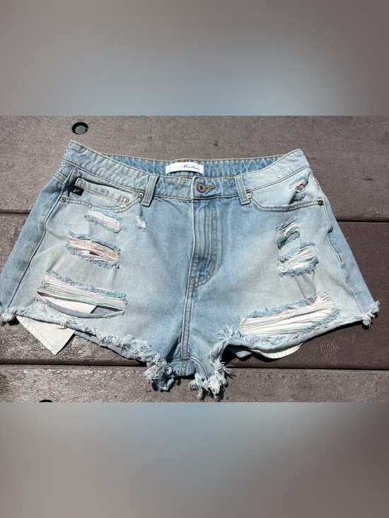KanCan Pants - KanCan Light Blue colorful Distressed holes Denim Shorts size 11/29
